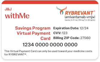 J&J withMe Savings Program Card for RYBREVANT®